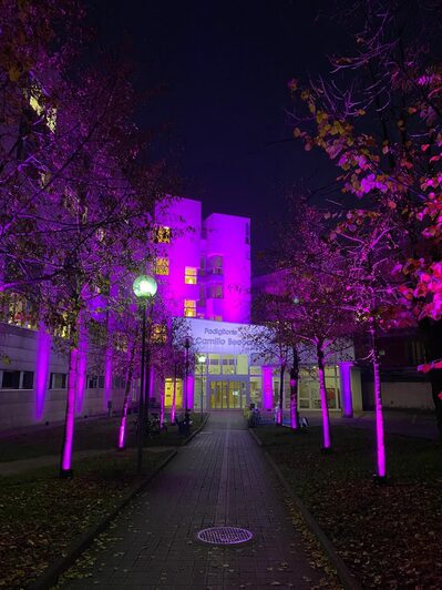 Giornata Mondiale Tumore al Pancreas: Il Centro Oncologico illuminato di viola per sensibilizzare sulla prevenzione e la ricerca