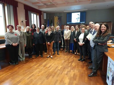 I partecipanti alla conferenza stampa