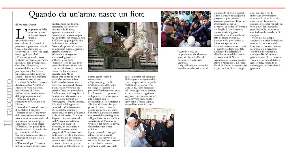 L'articolo de l'Osservatore Romano di oggi