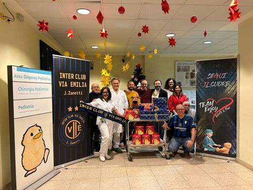 Team Enjoy e Inter Club Zanetti insieme per la Pediatria