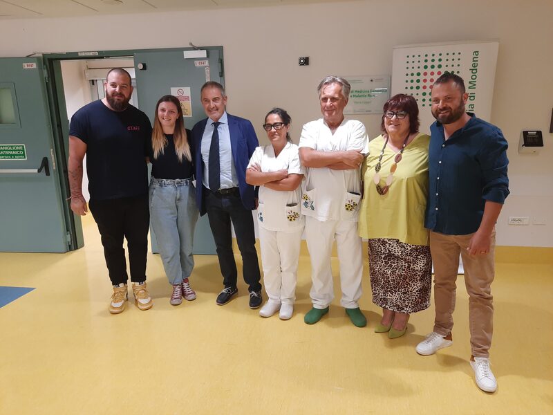 Nella foto anche Morena Balestrazzi, Ass. Balestrazzi Barozzi; Silvia Francia e Davide Bernardi dell'Ass. Festa di Inizio Estate di Nonantola