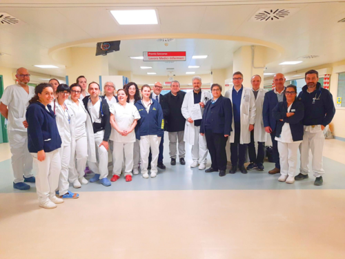 La delegazione in visita al PS del Policlinico